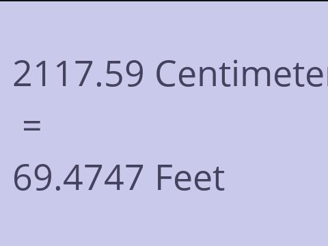 2117.59 CM TO FEET
