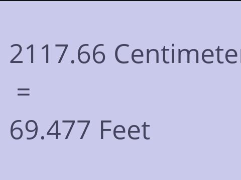 2117.66 CM TO FEET