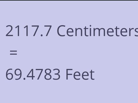 2117.7 CM TO FEET