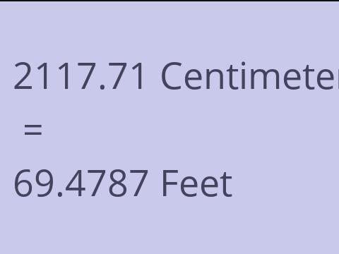 2117.71 CM TO FEET