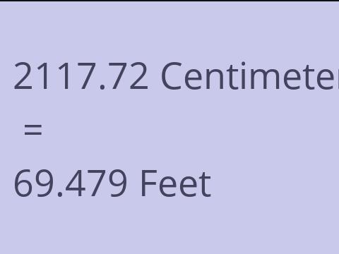 2117.72 CM TO FEET