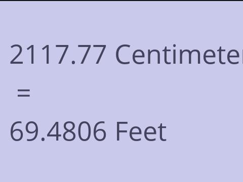 2117.77 CM TO FEET
