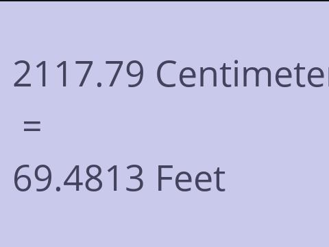2117.79 CM TO FEET