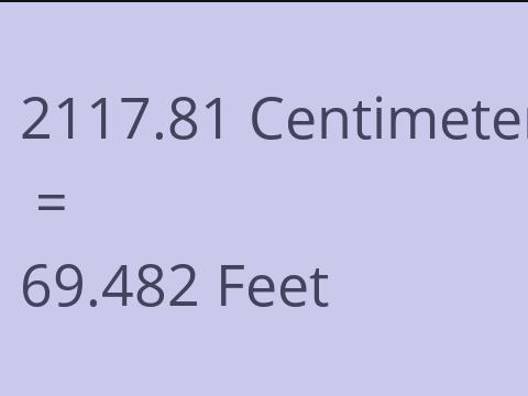 2117.81 CM TO FEET