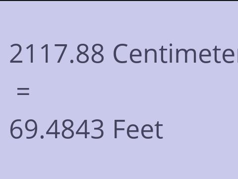2117.88 CM TO FEET