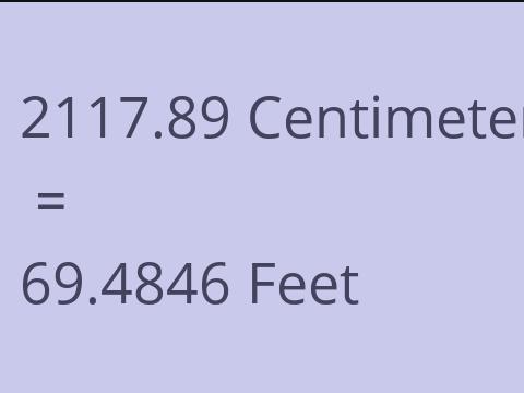 2117.89 CM TO FEET