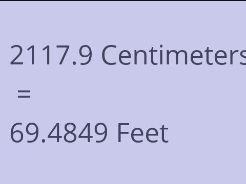 2117.9 CM TO FEET