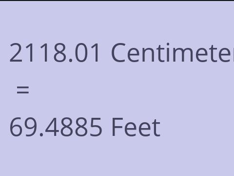 2118.01 CM TO FEET