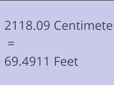2118.09 CM TO FEET