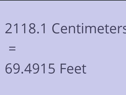 2118.1 CM TO FEET