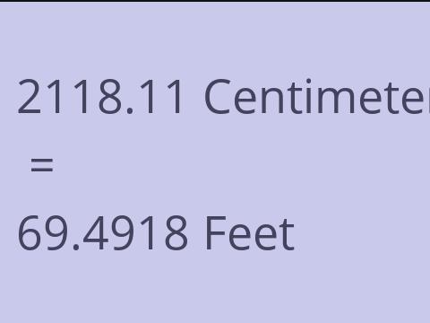 2118.11 CM TO FEET