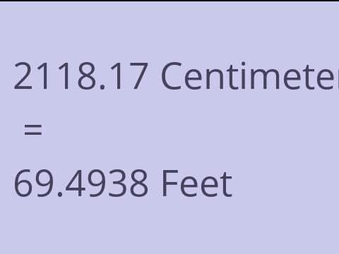 2118.17 CM TO FEET