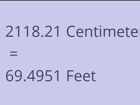 2118.21 CM TO FEET