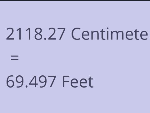 2118.27 CM TO FEET
