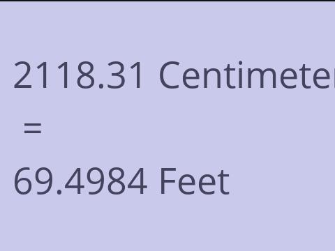 2118.31 CM TO FEET