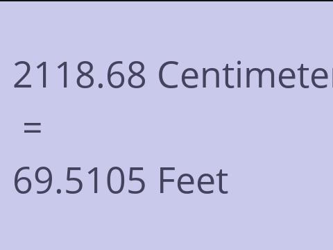 2118.68 CM TO FEET