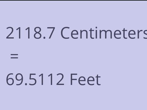 2118.7 CM TO FEET