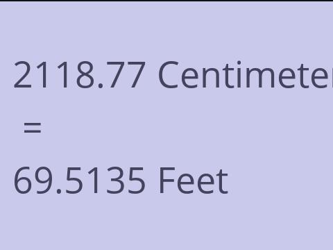 2118.77 CM TO FEET