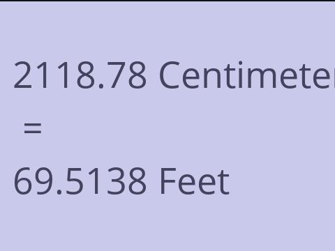 2118.78 CM TO FEET
