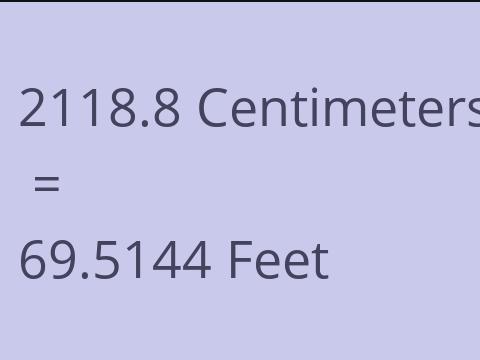 2118.8 CM TO FEET