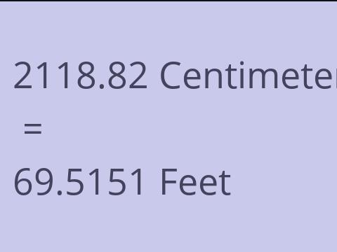 2118.82 CM TO FEET