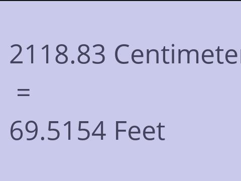 2118.83 CM TO FEET