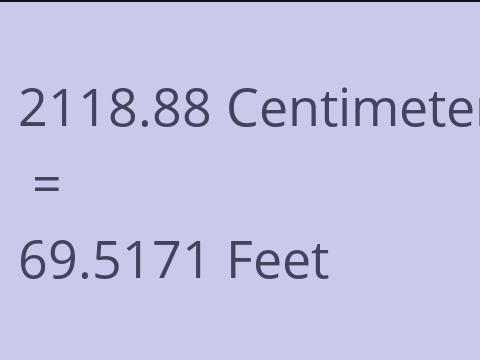 2118.88 CM TO FEET