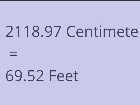 2118.97 CM TO FEET