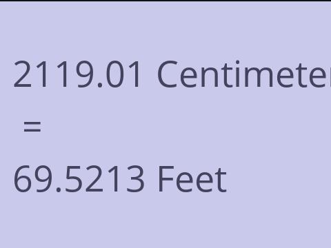 2119.01 CM TO FEET