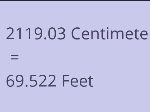 2119.03 CM TO FEET