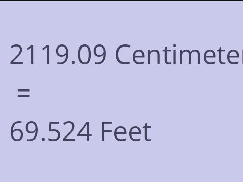 2119.09 CM TO FEET