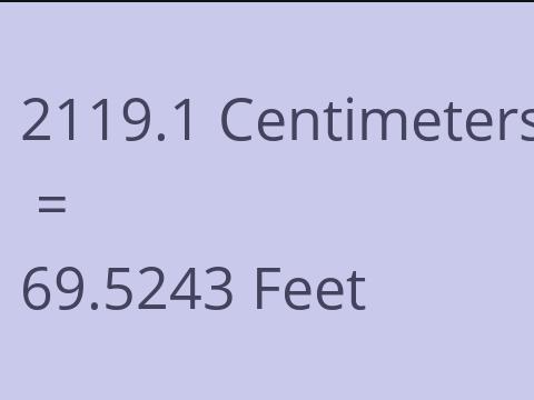 2119.1 CM TO FEET