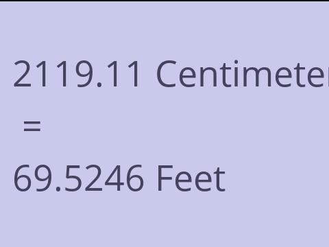 2119.11 CM TO FEET