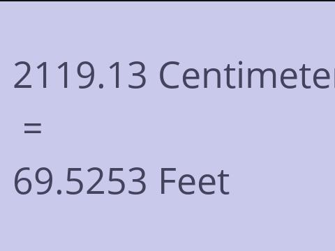 2119.13 CM TO FEET