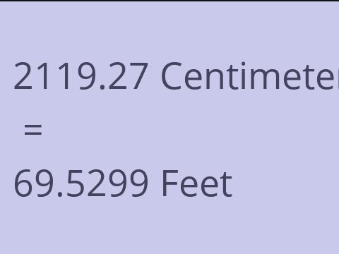 2119.27 CM TO FEET