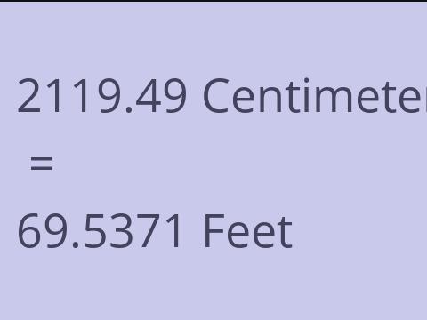 2119.49 CM TO FEET
