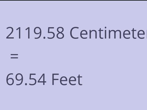 2119.58 CM TO FEET