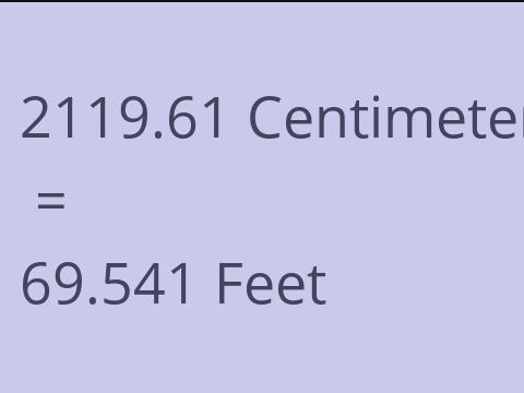 2119.61 CM TO FEET