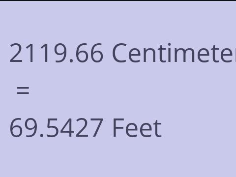 2119.66 CM TO FEET