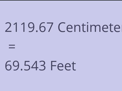 2119.67 CM TO FEET