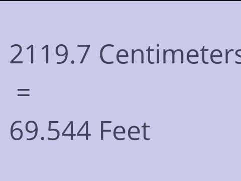 2119.7 CM TO FEET