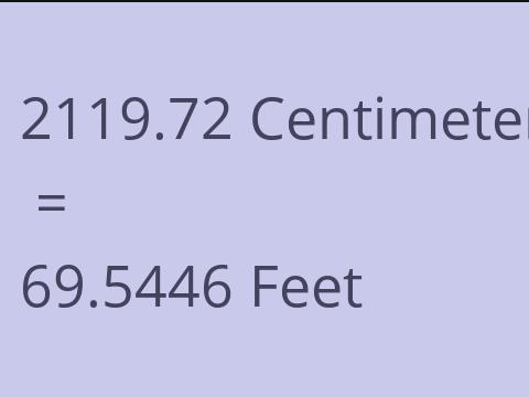 2119.72 CM TO FEET