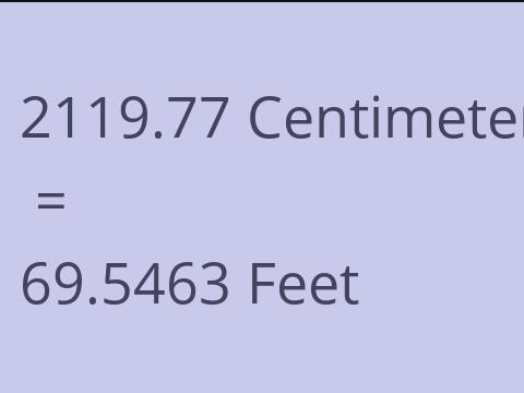 2119.77 CM TO FEET