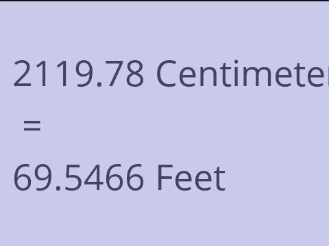 2119.78 CM TO FEET