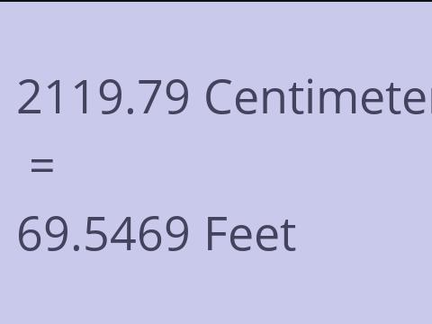 2119.79 CM TO FEET