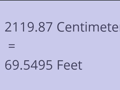 2119.87 CM TO FEET