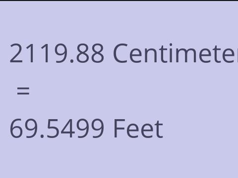 2119.88 CM TO FEET