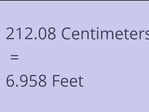 212.08 CM TO FEET