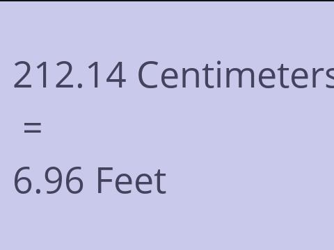 212.14 CM TO FEET