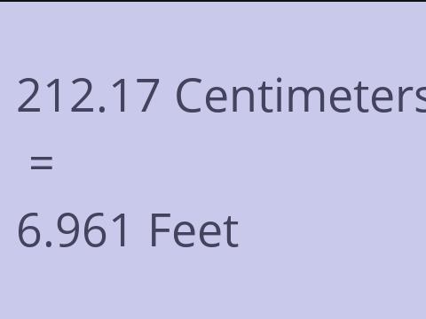 212.17 CM TO FEET